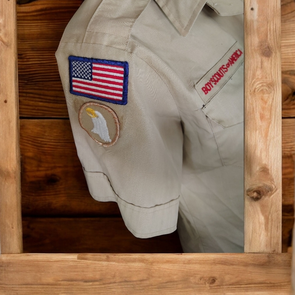 Vintage Boyscout Shirt With Patches